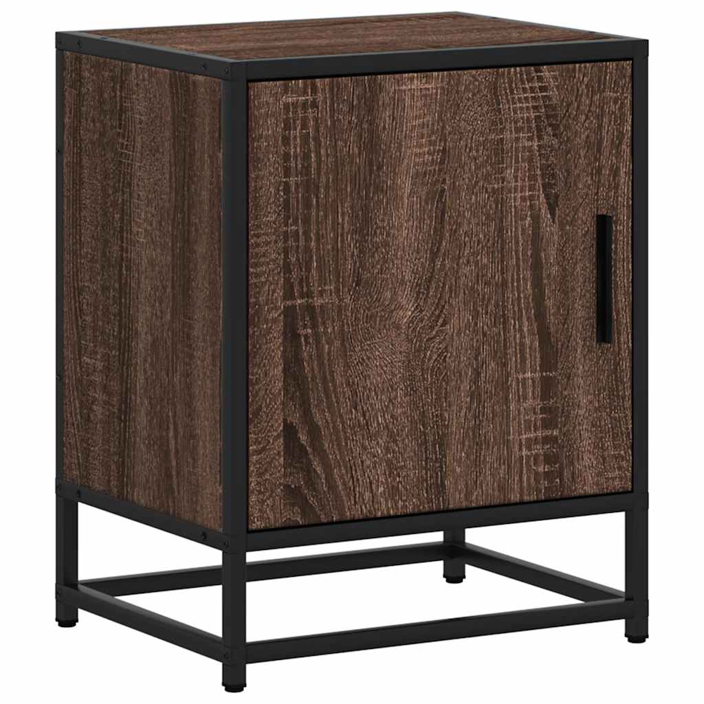 Mesitas Noche 2 Uds Madera Ingeniería Marrón Roble 40x31x50 Cm_4