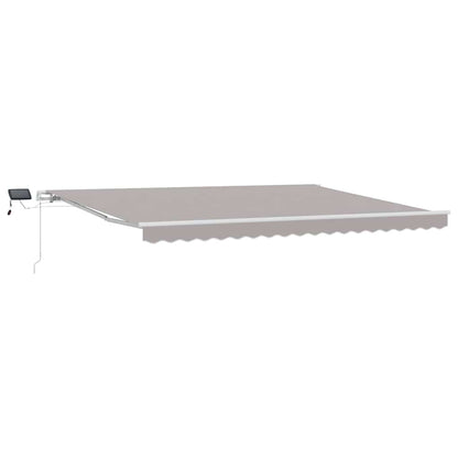 Toldo Retráctil Gris Claro 450 X 300 Cm Tela Y Aluminio_0