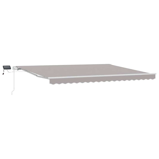 Toldo Retráctil Gris Claro 450 X 300 Cm Tela Y Aluminio_0