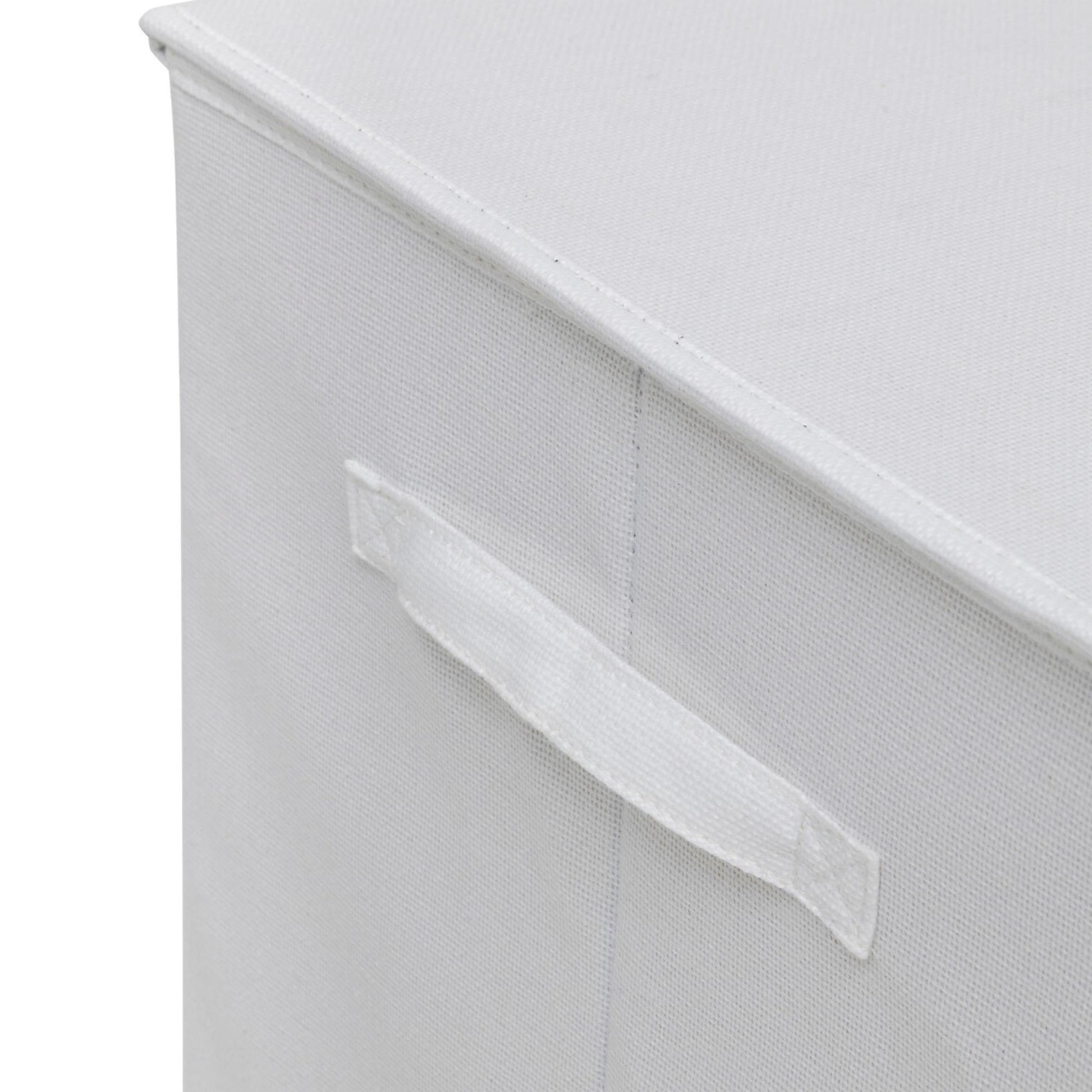 Cesta De Ropa Colors 74l Mdf Y Poliéster Blanco Algodón_2