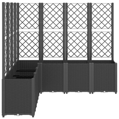 Jardinera Con Enrejado Pp Negro 160x160x140 Cm_3
