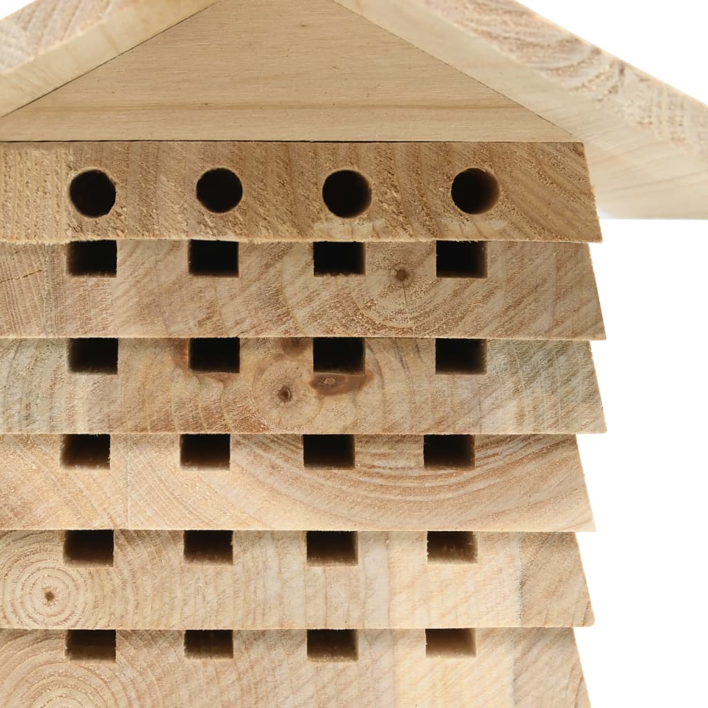 Vidaxl Hotel Para Abejas De Madera Maciza De Abeto 22x20x20 Cm_5
