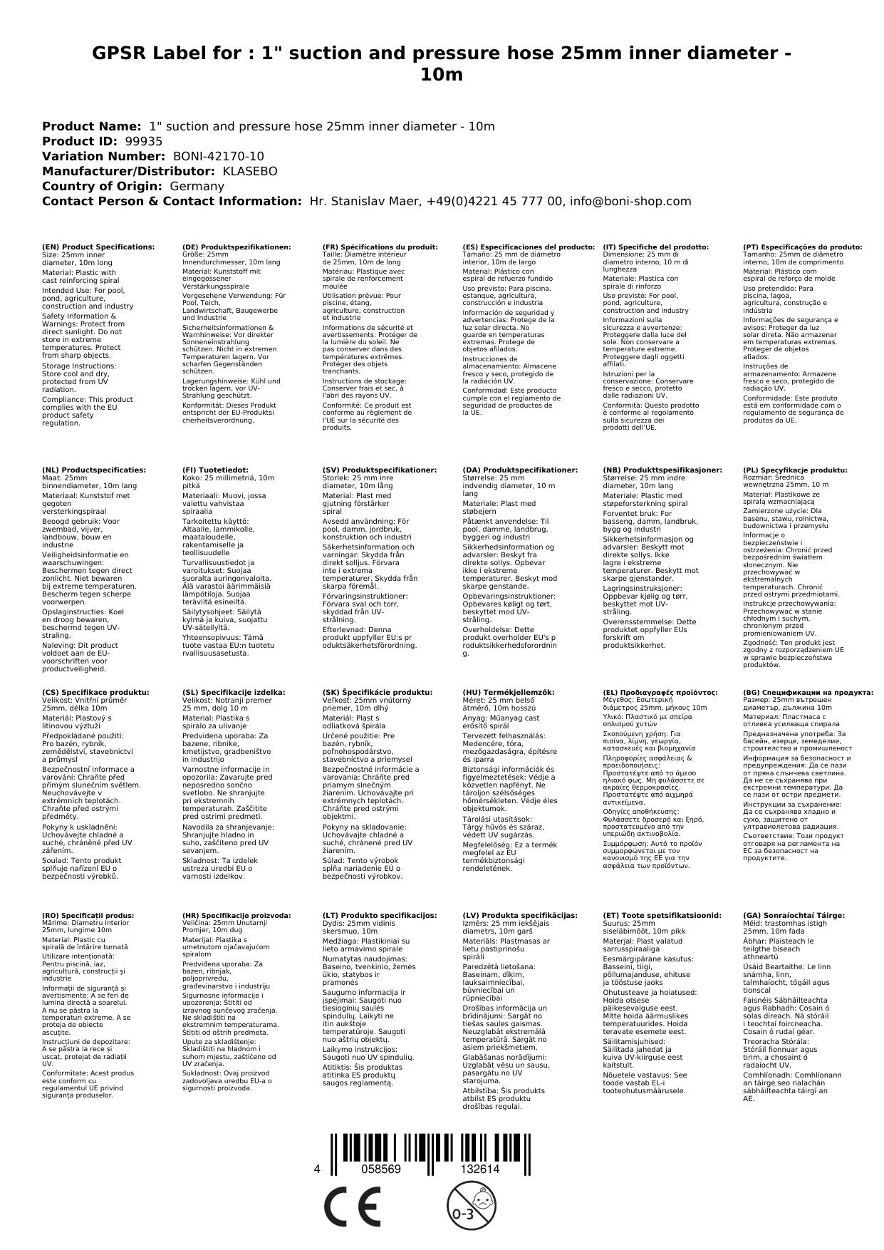 Manguera De Aspiración E Impulsión 25mm, 10m - Para Riego, Piscina Y Estanque_4