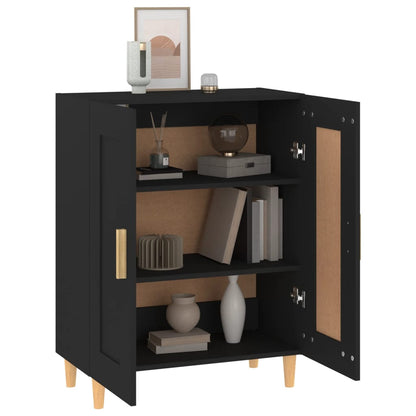 Aparador De Madera Contrachapada Negro 69,5x34x90 Cm / Vetonek_0