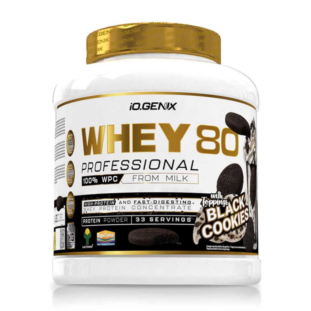 Whey 80 Profesional - 1kg - Black Cookies - Proteina De Suero Whey - Io.genix_0