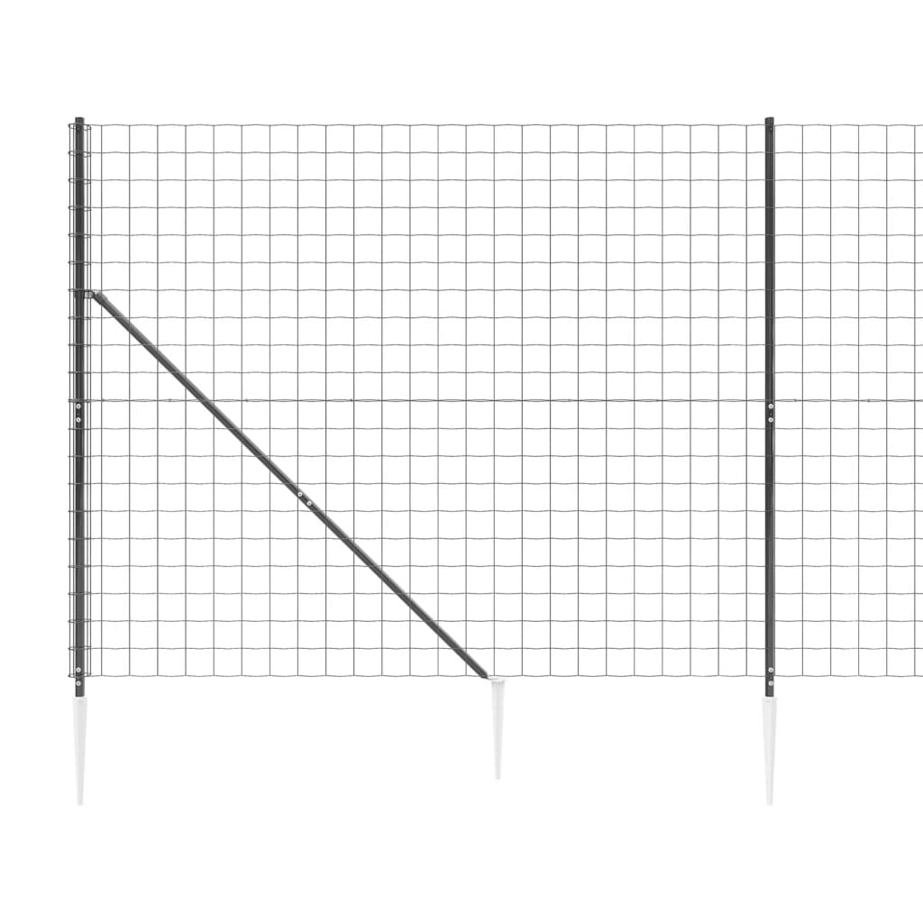 Cerca De Alambre Con Pinchos De Anclaje Gris Antracita 1,8x10 M / Vetonek_1