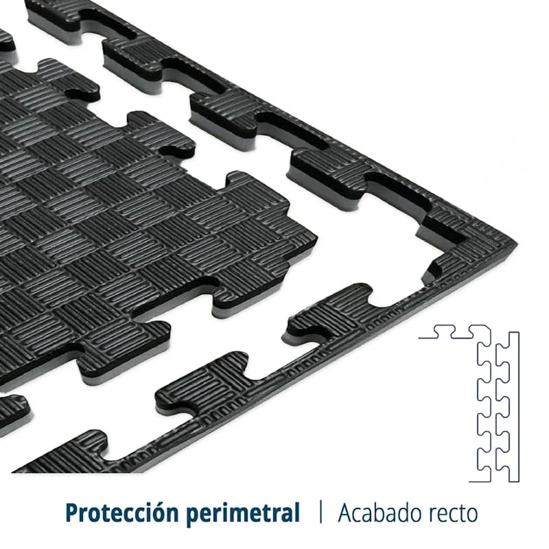 Artatami® Tatami Puzzle 1x1x25 Mm Negro - Gris Pack Ahorro【8 Unidades】 Alta Densidad Eva – Judo, Bjj, Mma Y Lucha_4