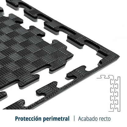 Artatami® Tatami Puzzle 1x1x20 Mm Negro - Gris Pack Ahorro【2 Unidades】 Alta Densidad Eva – Judo, Bjj, Mma Y Lucha_4