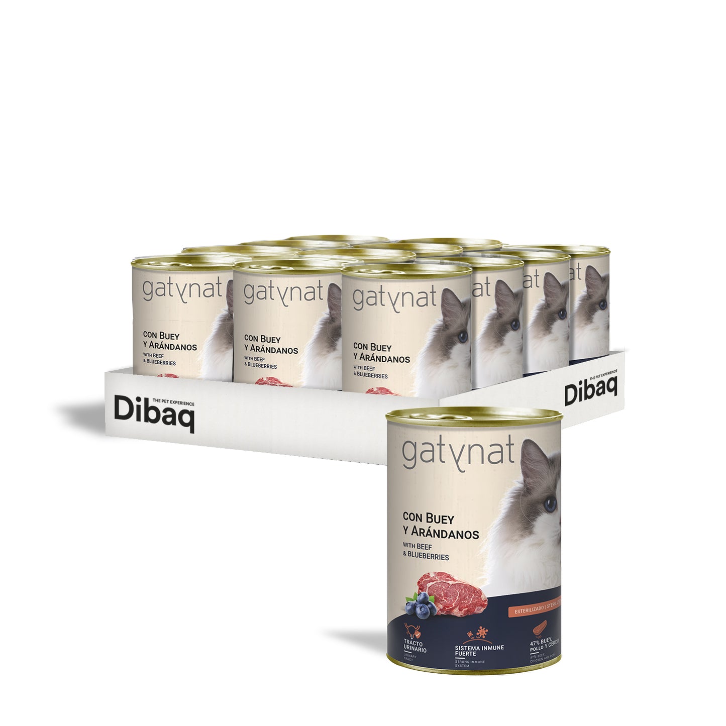 Gatynat Buey Y Arándanos, 400g X 12 Latas_0