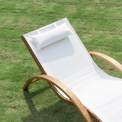 Outsunny Tumbona Tipo Hamaca Jardín Terraza Piscina O Patio 165x72x70cm Blanco_3