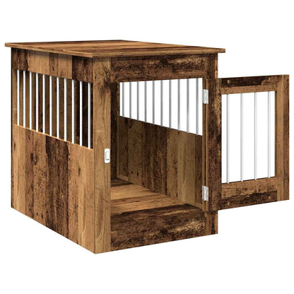 Jaula Para Perros Madera De Ingeniería Madera Vieja 55x80x68 Cm_4