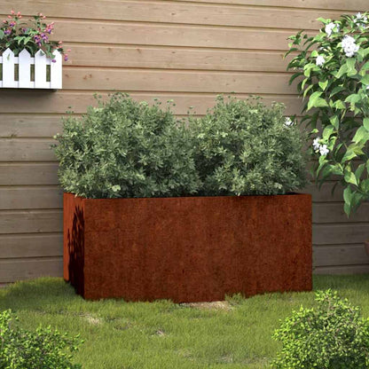 Jardinera De Acero Corten 62x30x29 Cm_1