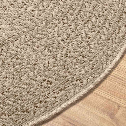 Vidaxl Alfombra Zizur Aspecto Yute Interior/exterior Beige Ø 120 Cm_4