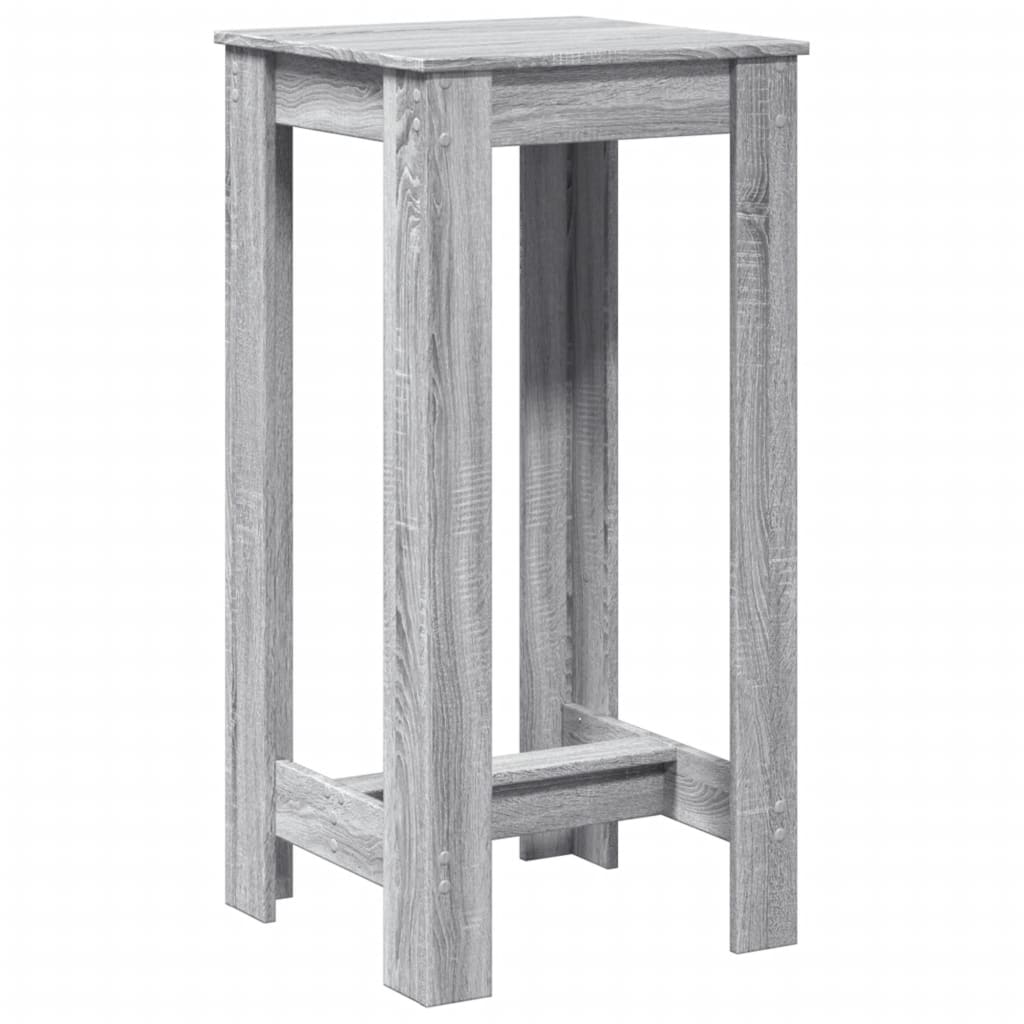 Mesa Alta De Bar Madera Ingeniería Gris Sonoma 51x50x103,5 Cm_4