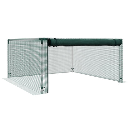 Outsunny Jaula De Cultivo Con Soportes De Acero Puerta 125x125x62,5 Cm Verde_0