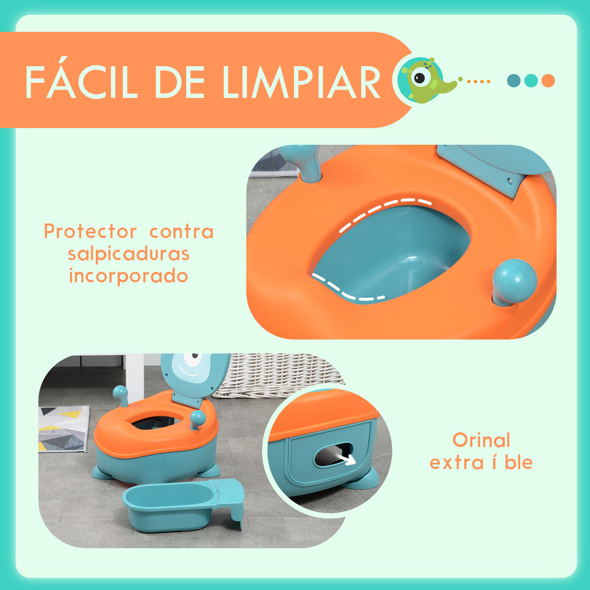 Orinal Para Bebé De 6-36 Meses De Alien Con Tapa Azul Zonekiz_5