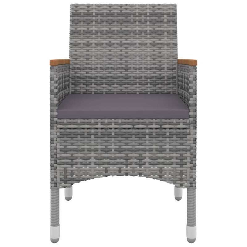 Vidaxl Set Comedor De Jardín 3 Pzas Y Cojines Ratán Sintético Y Vidrio_3