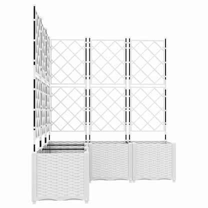 Vidaxl Maceta De Jardín Con Enrejado 5 Pcs Blanco 120 X 120 X 143 Cm_4