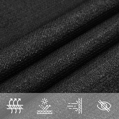 Vidaxl Toldo De Vela Hdpe Negro 160 G/m² 2x2 M_4