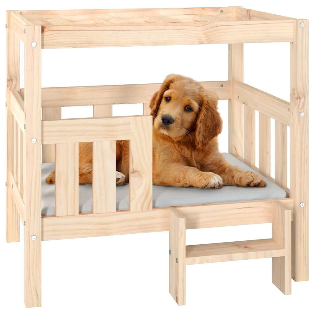 Vidaxl Cama Para Perros Madera Maciza De Pino 75,5x63,5x70 Cm_3