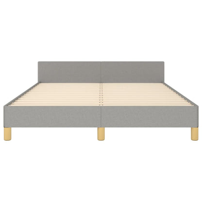 Estructura De Cama Con Cabecero De Tela Gris Claro 140x190 Cm / Vetonek_4