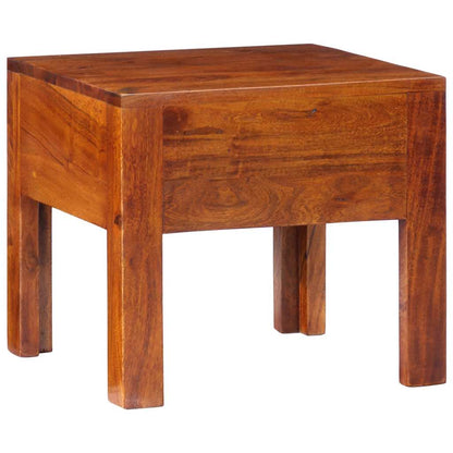 Mesita De Noche Madera Maciza De Acacia 40x40x36 Cm_2