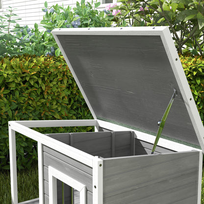 Pawhut Caseta Para Perros Exterior 85,5x62x60 Cm Con Techo Asfáltico Abatible_3