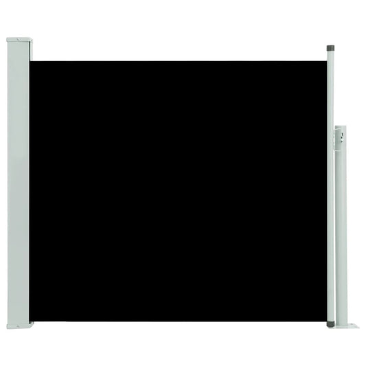 Vidaxl Toldo Lateral Retráctil De Jardín Negro 100x300 Cm_0