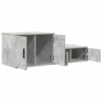 Armario De Almacenamiento 2 Pcs Gris Concreto 118 X 41 X 40 Cm_5