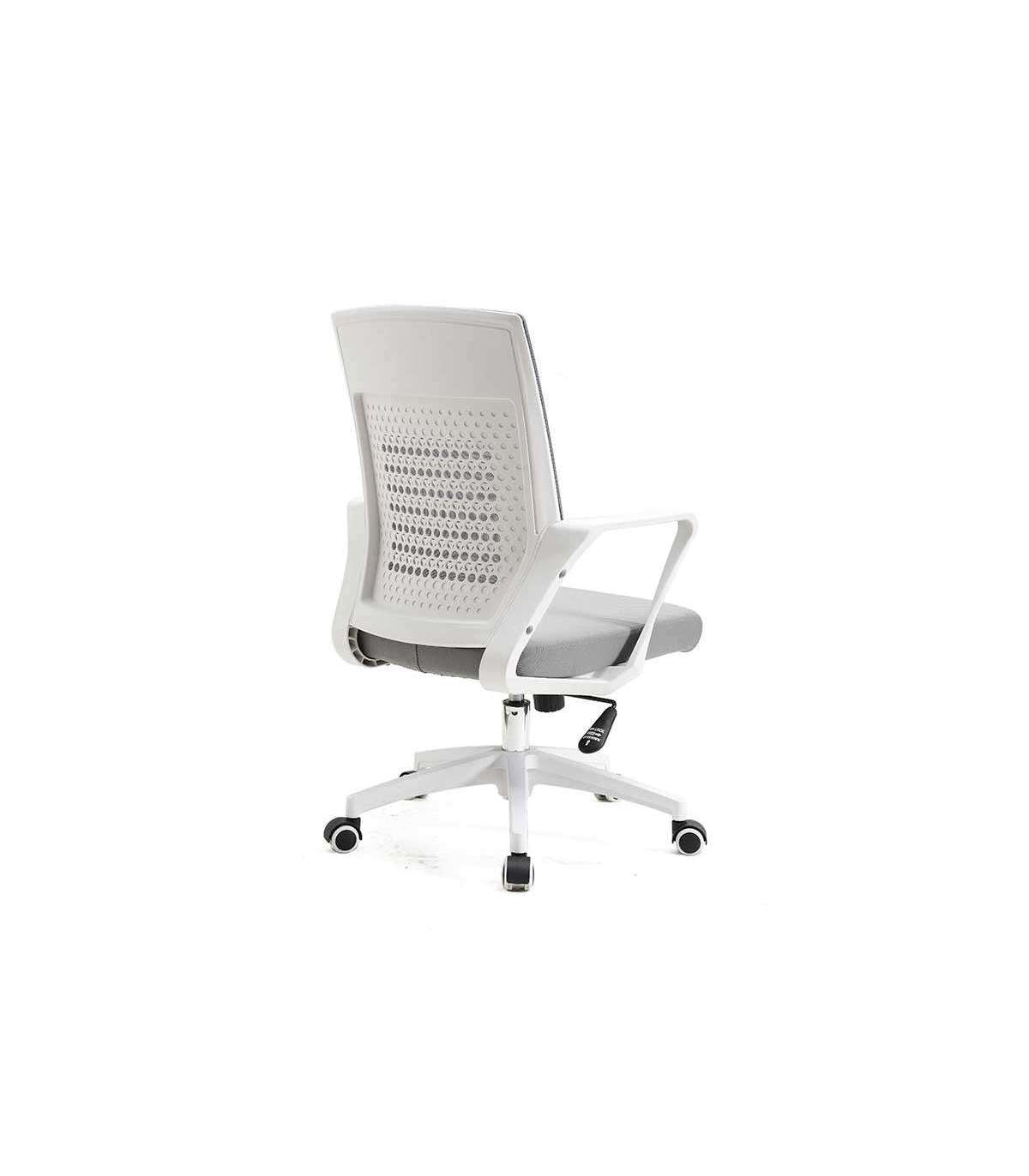 Silla Despacho De Diseño Moderno Giratoria Elevable Acabado Gris/blanco, 92-105 Cm(alto)5_4