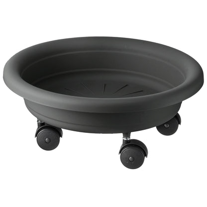 Platillo Para Maceta Con Ruedas Para Facilitar Su Traslado Ø 33 Cm Antracita_0