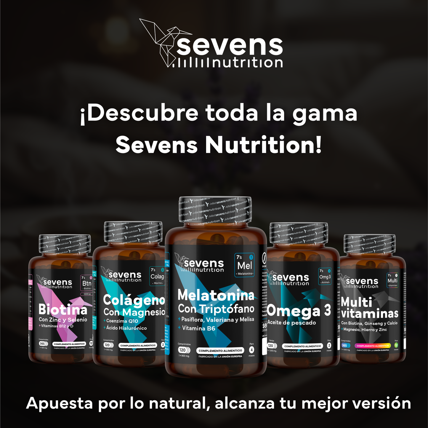 Melatonina Pura 1,9 Mg Con Triptófano + Omega 3 2000 Mg Omegatex®. Sevens Nutrition. Sueño Reparador, Corazón Y Cerebro_5