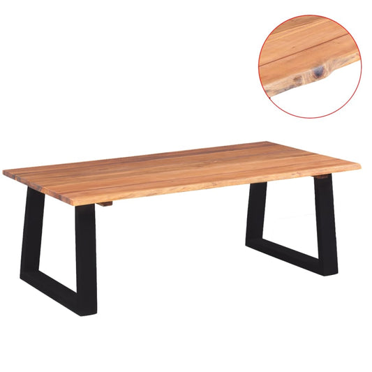 Mesa De Centro Madera Maciza De Acacia 110x60x40 Cm_0