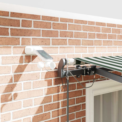 Toldo Retráctil Verde Y Blanco 300 X 250 Cm Poliéster_3