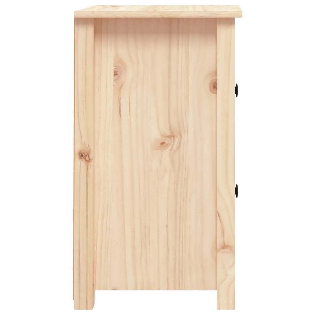Mesita De Noche Madera Maciza De Pino 40x35x61,5 Cm_3