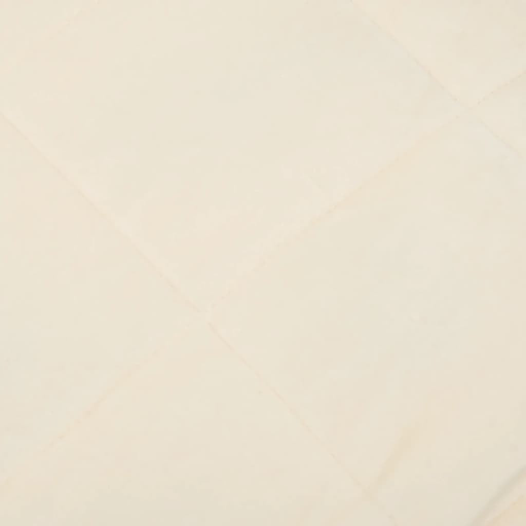 Vidaxl Manta Con Peso Tela Color Crema Claro 137x200 Cm 6 Kg_3