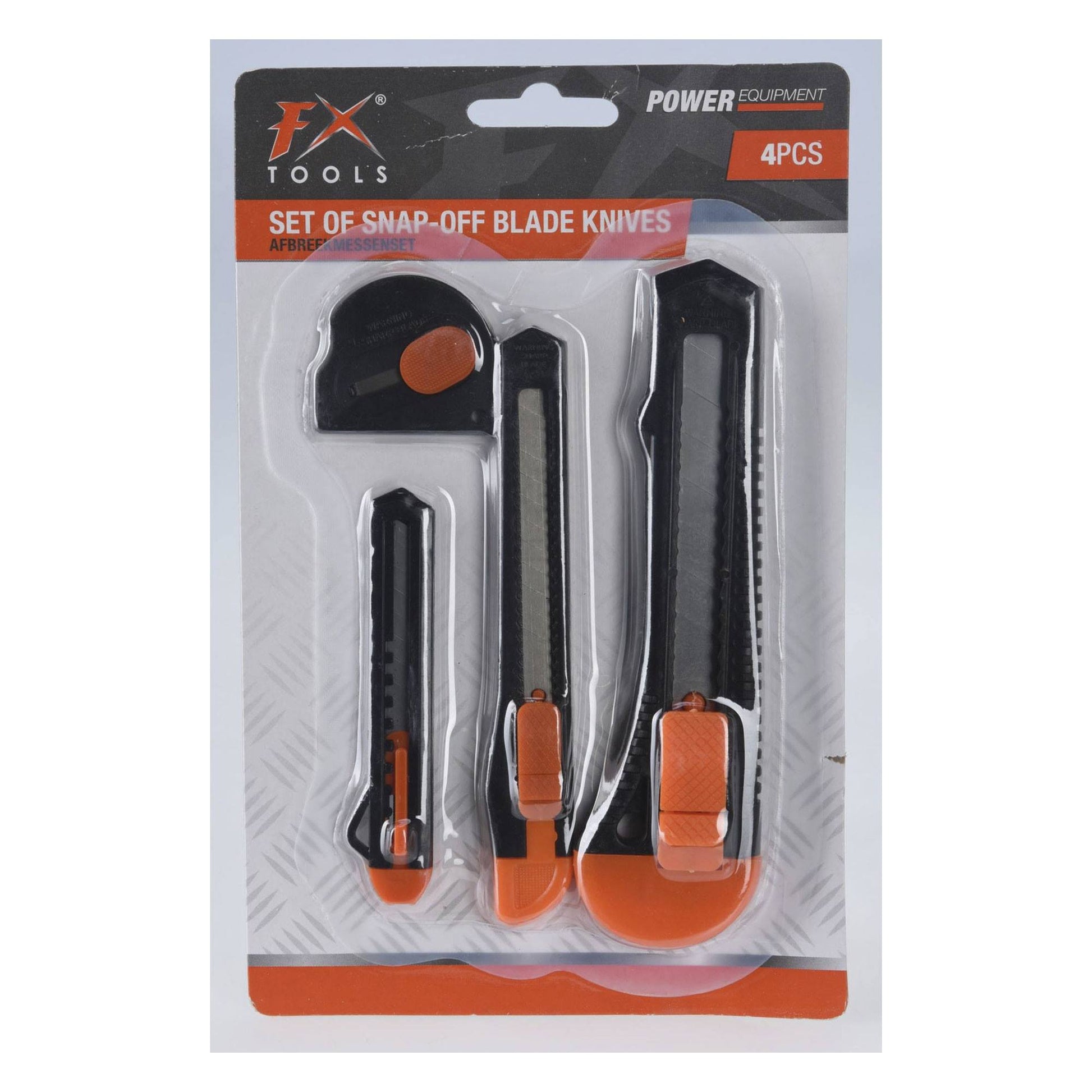 Well Home Juego De 4 Cuchillas Color Negro Y Naranja