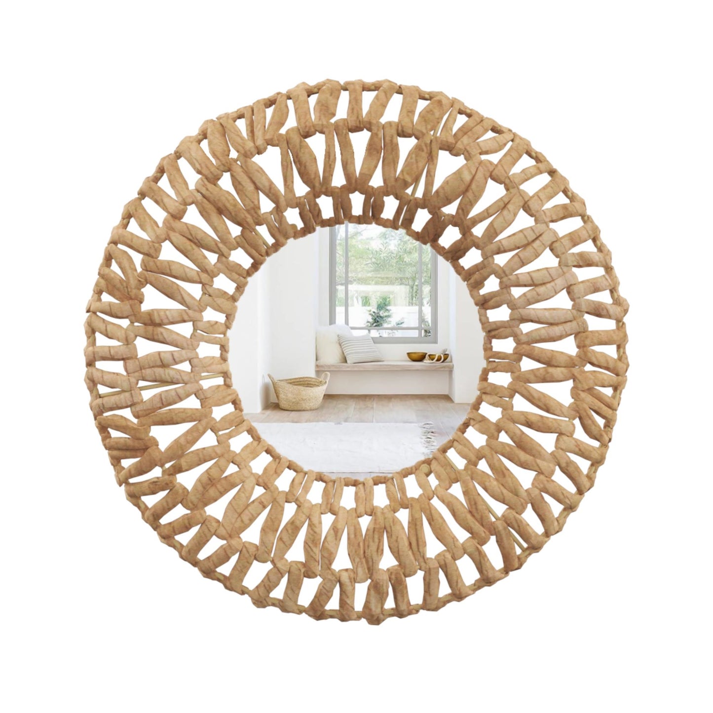 Espejo Trenzado Beatriz Diámetro Ø45x6
