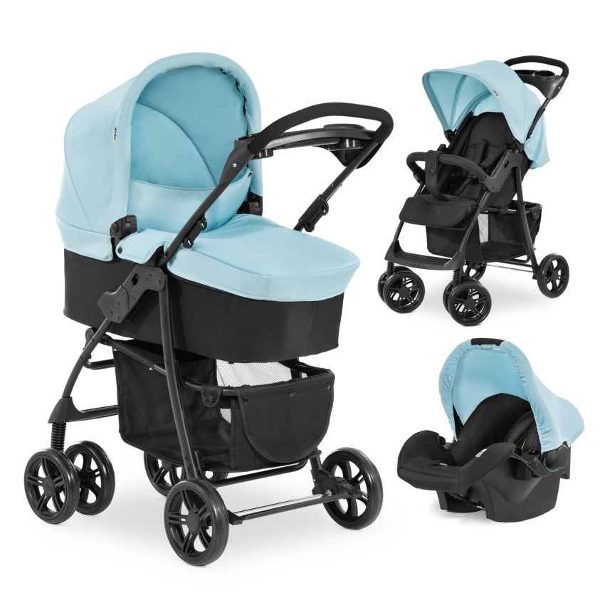 Carrito De Bebé Shopper Trío Hasta 22 Kg Capazo Duro Blue_0