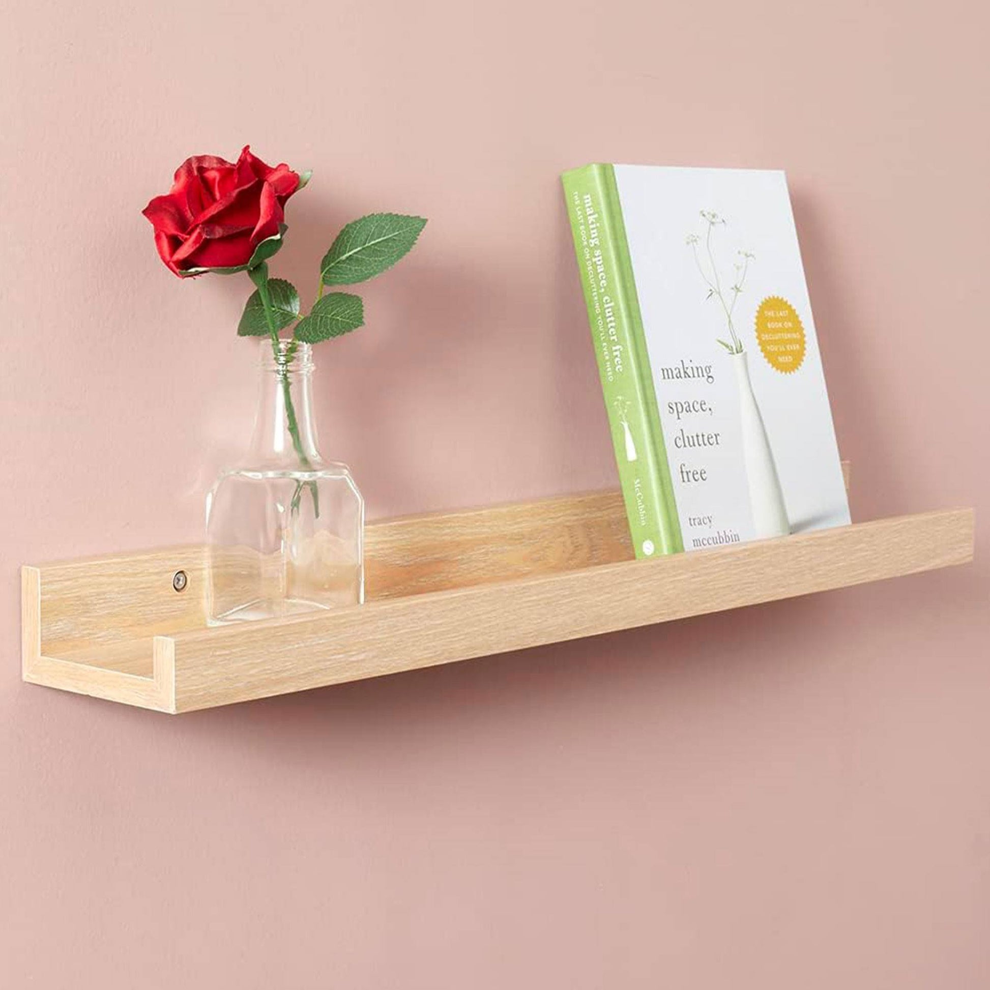 Well Home Estanteria De Pared Grande Color Natural 77x10x4cm_3