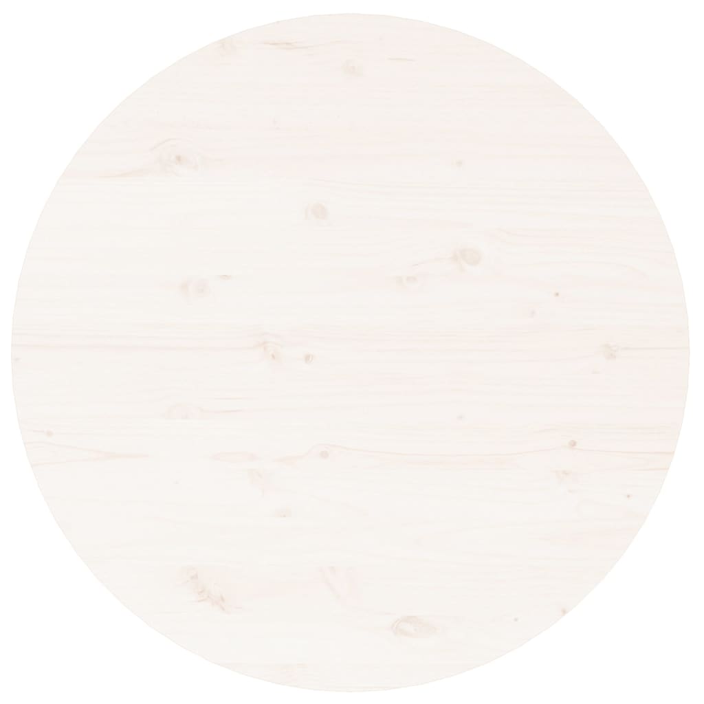 Mesa De Centro De Madera Maciza De Pino Blanco Ø 45x40 Cm_4