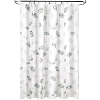 Cortina Ducha Tela Hojas 180 X 200 Cm. Cortina Baño, Cortina Tela Impermeable Con Anillas
