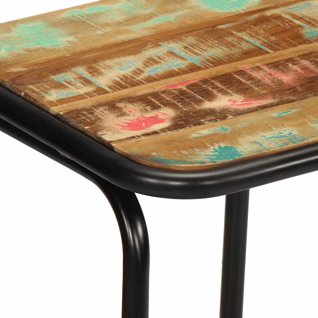 Taburetes De Barra 2 Uds 46x35,5x80 Madera Maciza Reciclada_4