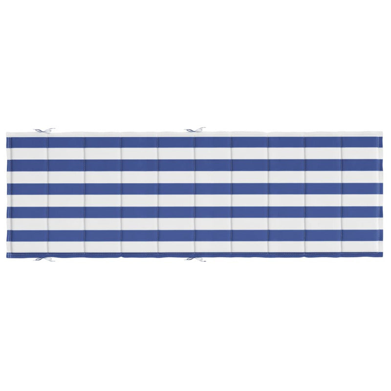 Vidaxl Cojín De Tumbona Tela Oxford A Rayas Azul Y Blanco_5