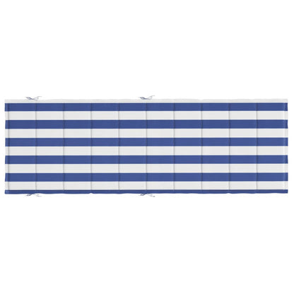 Vidaxl Cojín De Tumbona Tela Oxford A Rayas Azul Y Blanco_5