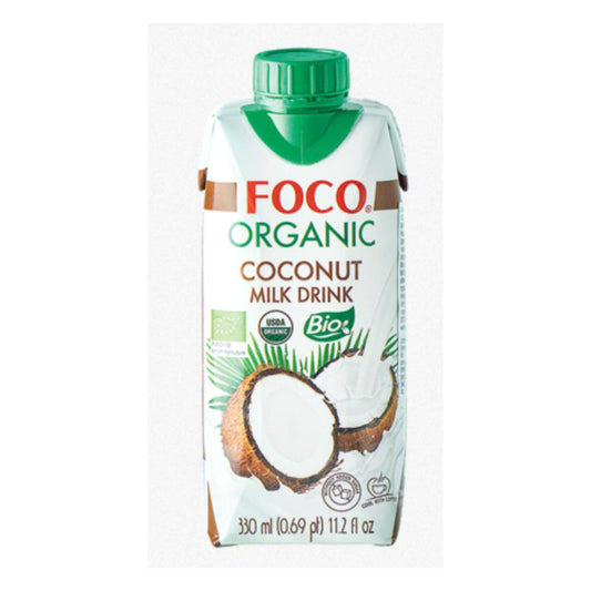Bebida de Leche de Coco Orgánica Foco 330 ml.