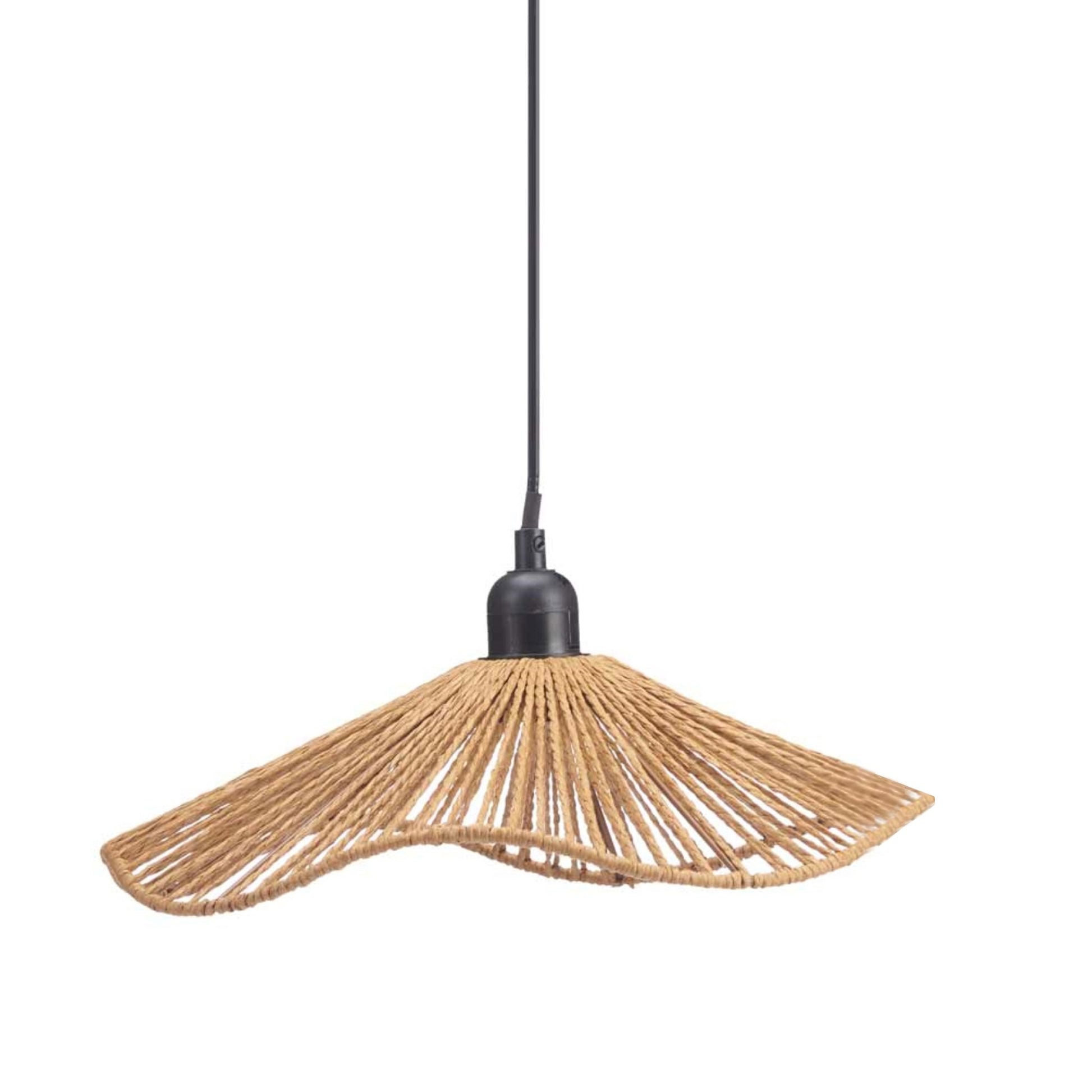 Lámpara De Techo Ø35cm En Cuerda Natural Estilo Vintage_3