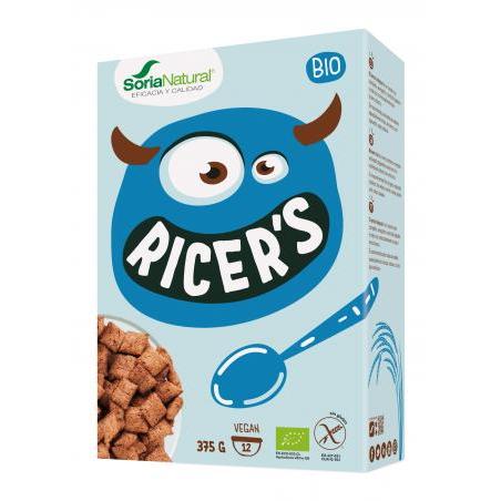 Almohadillas de Arroz Integral rellenas con crema de cacao Soria Natural 375 g