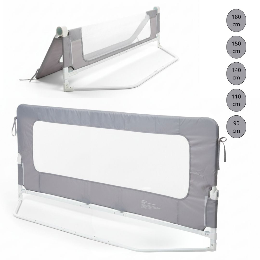 Barandilla De Cama Infantil 180 Cm – Altura Ajustable, Sistema Abatible, Malla Transpirable, Seguridad Anticaídas Bathby_0