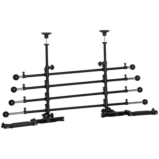 Pawhut Reja Seguridad Coche Para Perros Ajustable En Ancho Altura 85-140x40-50cm_0